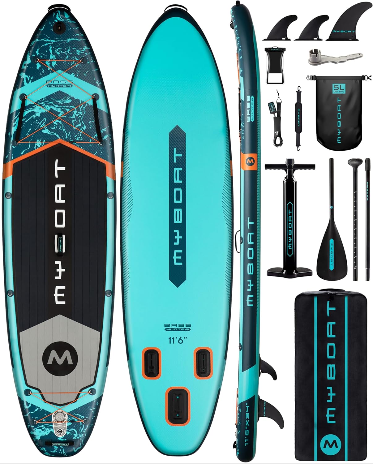 MyBoat 11'6 Extra Wide Inflatable Paddle Board - Basic Version