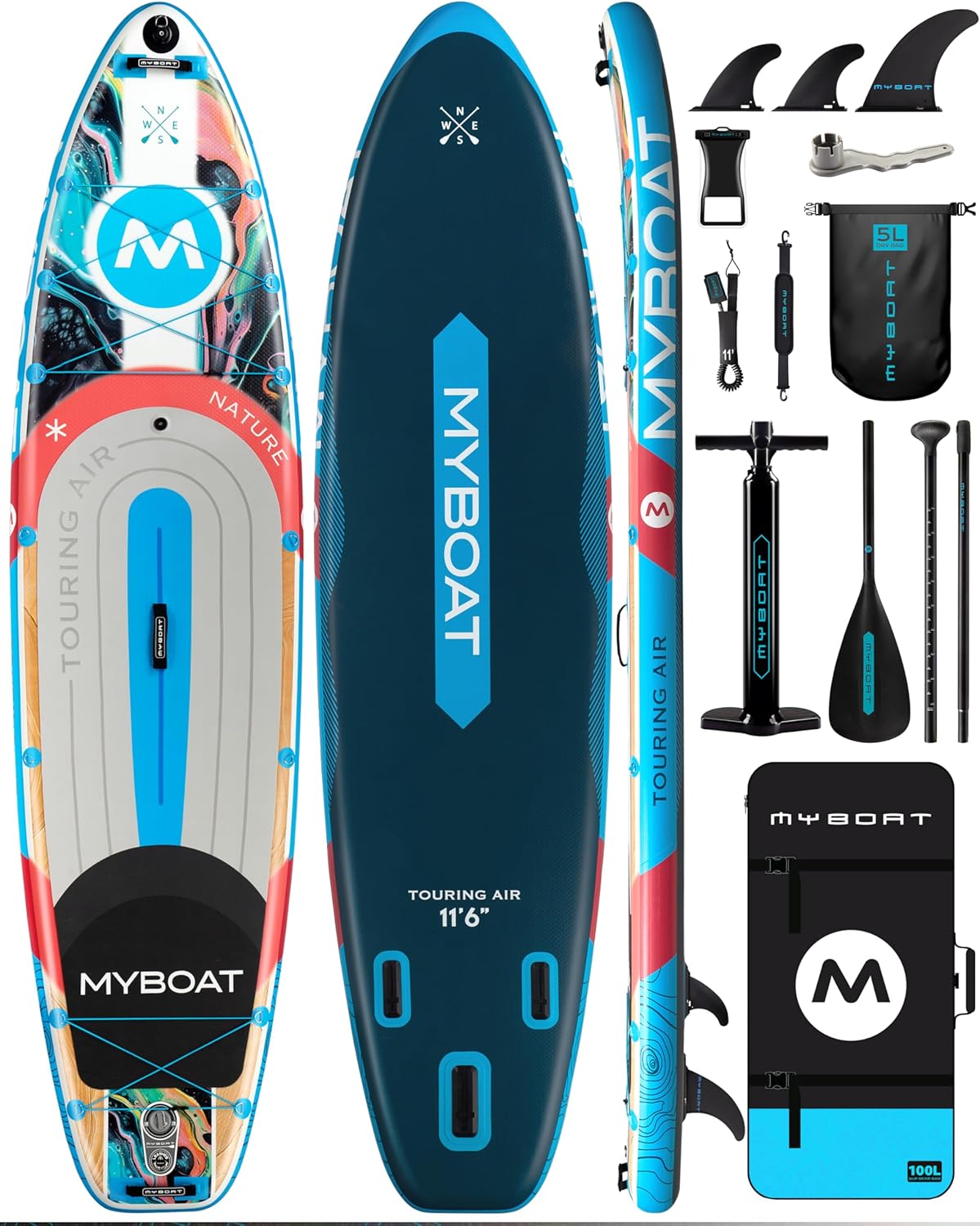 MyBoat Azure Print 2-Person Paddle Board